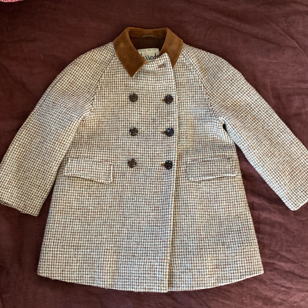 Vintage Harrods tweed kids coat